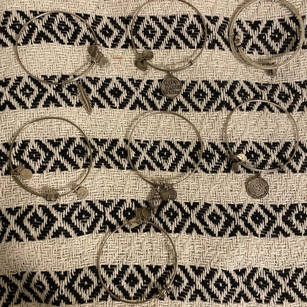Alex and Ani silver bangles